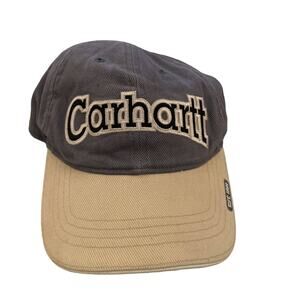 Vintage Khaki and Blue Embroidered Carhartt Hat 2007